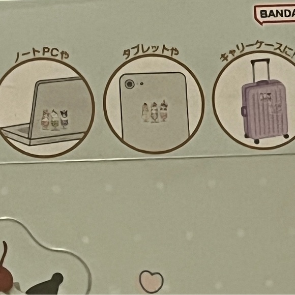Mofusand/Sanrio Family Big Clear Stickers - Picture 4 of 7
